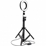 КОЛЬЦЕВАЯ СВЕТОДИОДНАЯ ЛАМПА 26 см Пульт Штатив2.1М Держатель для телефона