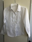 Рубашка блузка школьная для девочки рост 122-128