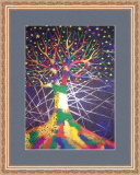 Картина акрилом Радужное дерево