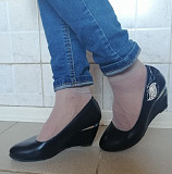 Туфли женские черные лодочки
