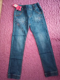 Новые джинсы на резинке на рост 140-146
