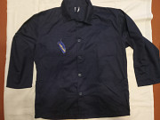 Куртка рабочая летняя темно-синего цвета на 5-ти пуговицах из х\б ткани.
