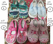 Тапочки и кеды, р.25, б.у