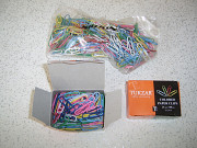 Скрепки канцелярские с виниловым покрытием цветные