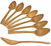 Ложка столовая из массива дуба и ясеня.