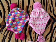 Шапки на девочку 3.5-5лет, осень-весна, б.у