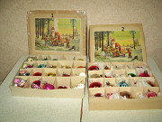 Набор елочных игрушек ГДР 80 годы - 2 комплекта