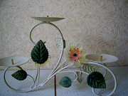 Подсвечник на 3 свечи кованый