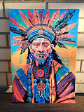 Картина акрилом Шаман