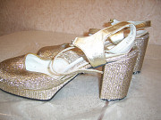 Босоножки из парчи размер 38 .( винтаж) Германия