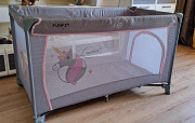 Манеж-Кровать Caretero с Единорожкой до 3х лет