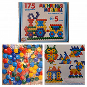 Магнитная мозайка, новая, 175 элементов, 5 цветов
