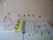 Графин и рюмки из стекла