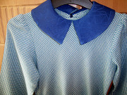 Платье бело-голубое ( лапка)