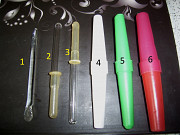 Пипетка травмобезопасная, стеклянная в футляре и лопаточка медицинская СССР