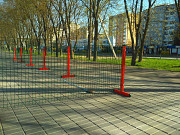 Временное ограждение в полимерном покрытии