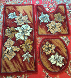 Комплект ковриков жаккардовых двухполотных в ванну и туалет-3шт, новый