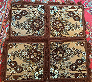 Комплект на стулья коричневый-4шт, новый, ковровый