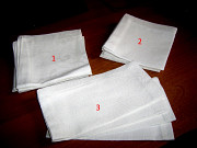 Салфетки столовые сервировочные льняные - 3 вида