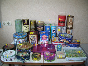 Банки и коробки жесть , картон разные...