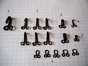 Крючки бельевые черные ( металл)