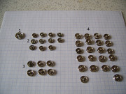 Кнопки бельевые пришивные беые ( металл)