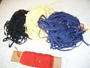 Тесьма " Ляссе"- желтая* синяя* красная* черная*