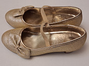 Туфли на выпускной золотые в блестках Ангел, на р.29,5-30 (20см), б.у