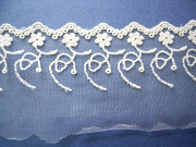 Кружево белое на фатине