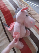 Мягкая игрушка розовый дракон.