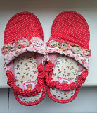 Тапки красные с розами Принцесса, бу, р.30